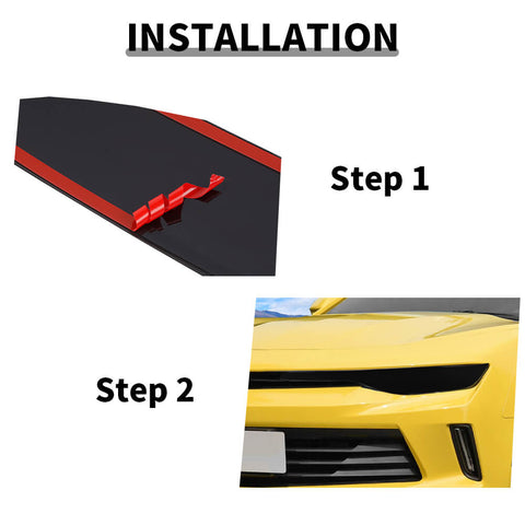 For 2019+ Chevy Camaro Smoket Black Front Headlight Panel Cover Trim