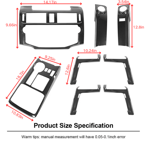 For 2010-2019 Toyota 4Runner 8 x Interior Set Dash Decor Panel Cover Trims Kit