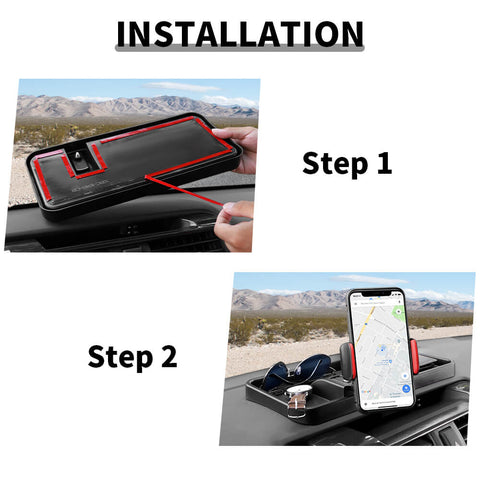 For 2010-2023 Toyota 4Runner Center Console phone Holder Mount Bracket With Storage Box Tray