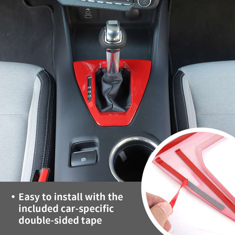 For Mustang 24+ Automatic Car Interior Red Gear Shift Bezel Panel Cover