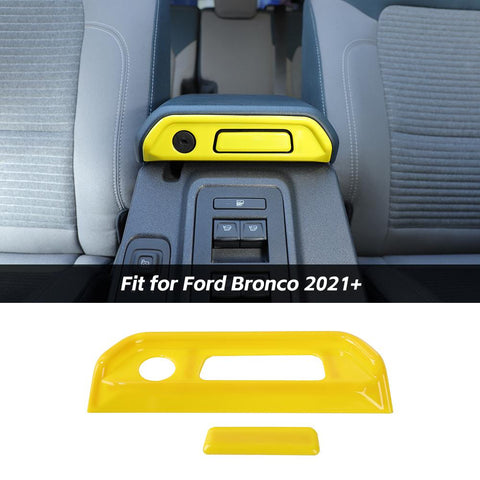 For 2021+ Ford Bronco Car Armrest Box Switch Decoration Cover Trim