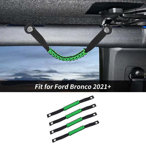 4 x Roll Bar Roof Top Grab Handles Grip For Ford Bronco 2021+ 2/4 Doors Accessories | CheroCar