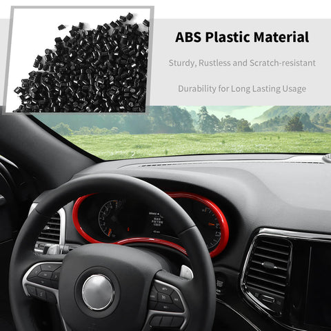 For 2011+ Dodge Durango Center Console Dashboard Instrument Ring Cover Trim