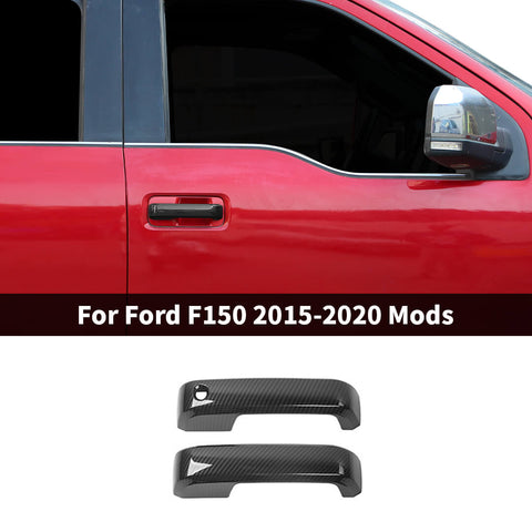 For 2015-2020 Ford F150 Exterior Car Door Handle Shell Cover Trim (2 pcs)