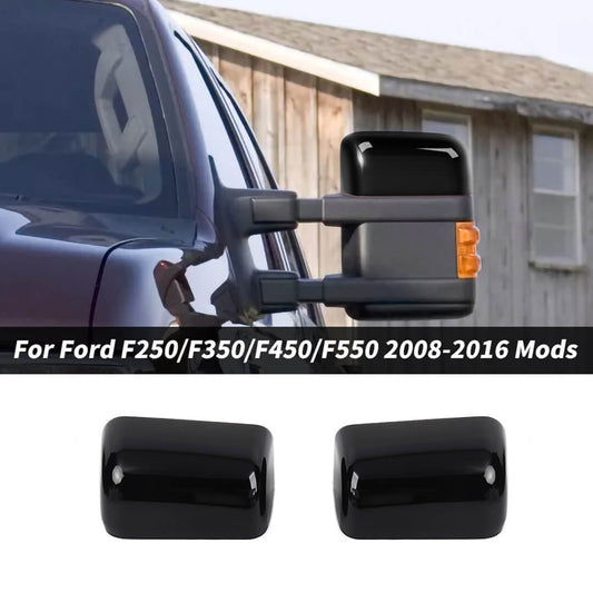 For 2008-2016 Ford F250/F350/F450/F550 Exterior Side Rear View Mirror Cover Trim Shell