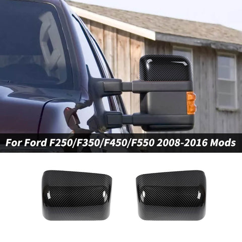 For 2008-2016 Ford F250/F350/F450/F550 Exterior Side Rear View Mirror Cover Trim Shell