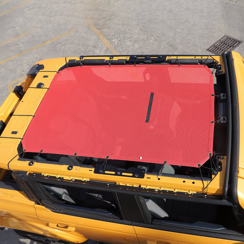 For 2021+ Ford Bronco Roof Insulation Net Mesh Bikini Top Sunshade Cover