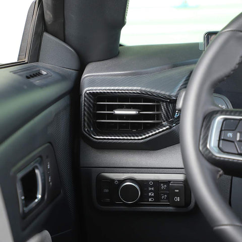 For Ford Mustang 2024+ Dashboard Vent Air Outlet Cover Kit Carbon Fiber