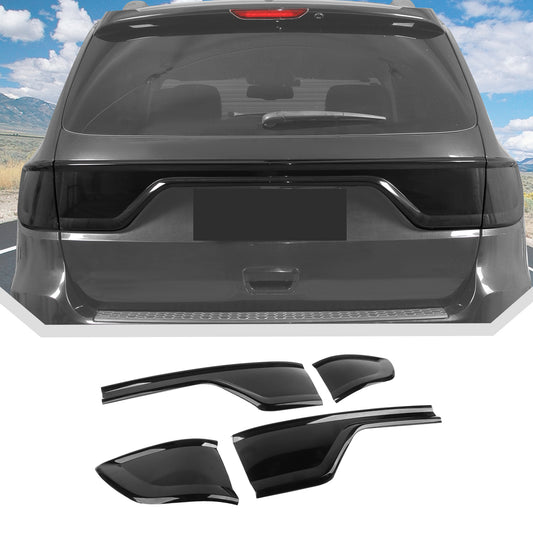 For 2014+ Dodge Durango Smoked Black Tail Light Lamp Cover Guard Trim
