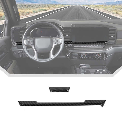 For 2022+ Chevy Silverado Interior Center Console Dash Panel Trim Overlay