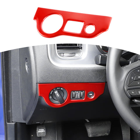 For 2010+ Dodge Charger/2015+ Challenger Interior Headlight Switch Button Decor Cover Trim