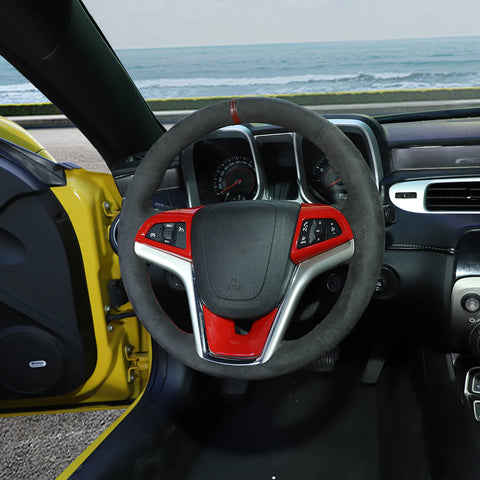 For 2012-2015 Chevy Camaro Interior Steering Wheel Cover Trim Bezels