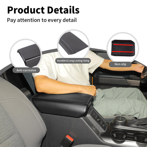 For 2021+ Ford Bronco Center Console Armrest Box Panel Trim Cover Protector