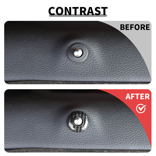 For 2014+ Dodge Challenger Door Lock Pin Decor Cover Trim Ring