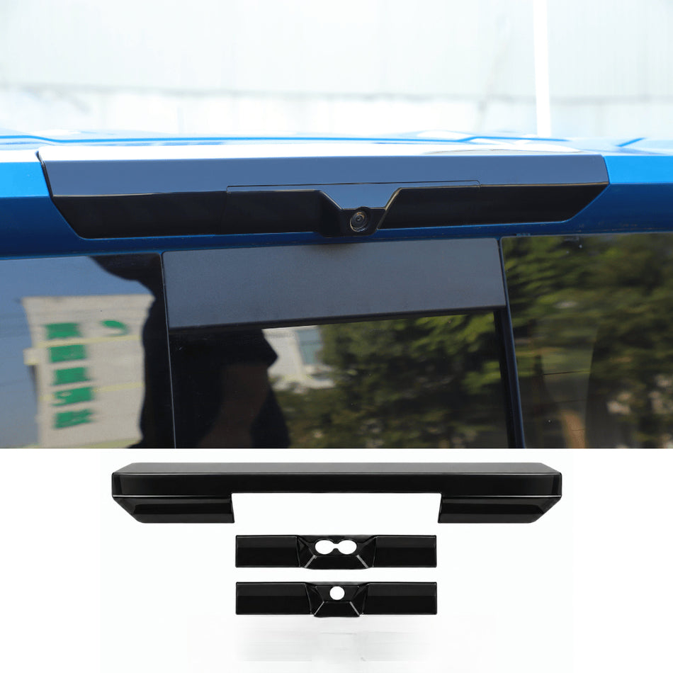 For 2019+ Chevrolet Silverado/GMC-SIERRA High Brake Light Trim Cover Smoked Black ABS - With Camera Models Only