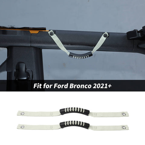 For 2021+ Ford Bronco Top Roll Bar Grab Handles Grip Paracord