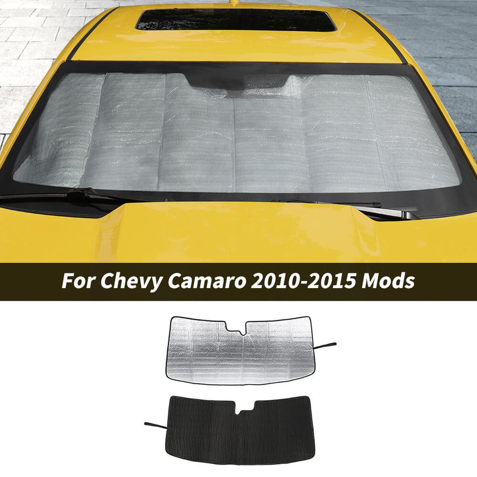 For 2010-2015 Chevy Camaro Windshield Sun Shade Front Window Shade Sun Visor UV Block