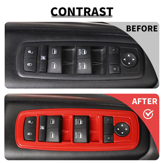 For 2010-2017 Dodge RAM/2011+ Charger/Durango Window Lift Switch Button Panel Cover Trim