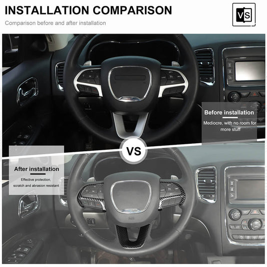 For 2015+ Dodge Challenger Steering Dash Central Console Trim Cover Kit