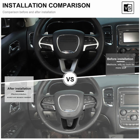 For 2015+ Dodge Challenger Steering Dash Central Console Trim Cover Kit