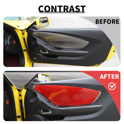 For 2012-2015 Chevy Camaro Front Inner Door Trim Sticker Panel Cover