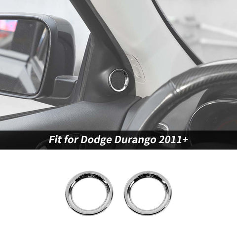 Car Front A-pillar Side Horn Speaker Cover Ring Trim Bezel For Dodge Durango 2011+ Accessories | CheroCar