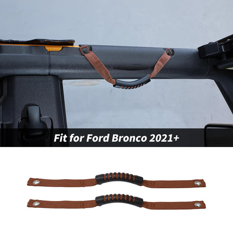 For 2021+ Ford Bronco Top Roll Bar Grab Handles Grip Paracord