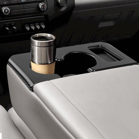 For 2008-2016 Ford F250/F350/F450/F550 Front Armrest Water Cup Holder Trim Panel Cover