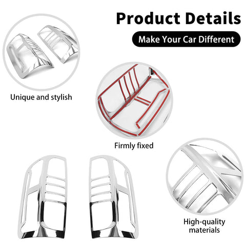 For 2014-2022 Chevy Colorado Rear Light Lamp Guards Trim Tail Light Covers