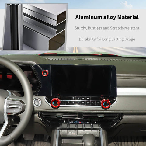 For 2024+ Chevy Colorado Center Console Dash GPS Knob Adjustment Ring Trim