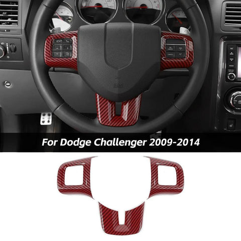 Steering Wheel Decor Cover Trim For Dodge Challenger & Charger & Durango & Dart 2009-2014 & Journey 2013+｜CheroCar