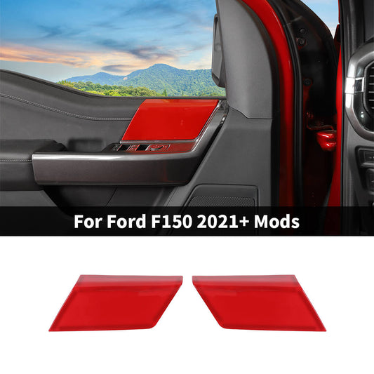 For 2021+ Ford F150 Interior Front Door Panel Handles Cover Trim (2 pcs)