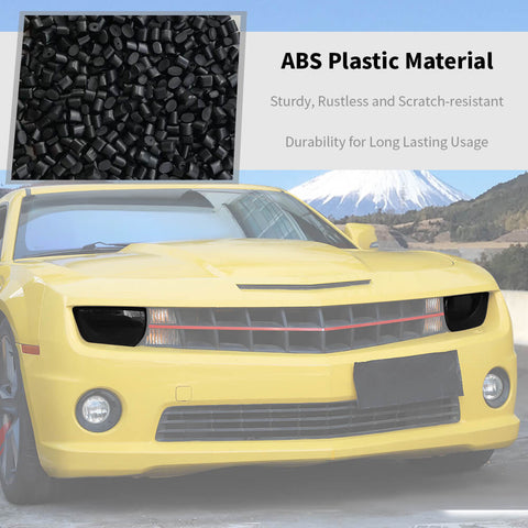 For 2010-2013 Chevy Camaro Smoket Black Front Headlight Taillight Panel Cover Trim Kit