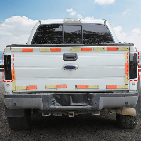 For 2009-2014 Ford F150 Raptor Tail Light Lamp Cover Trim Overlay Smoked Black