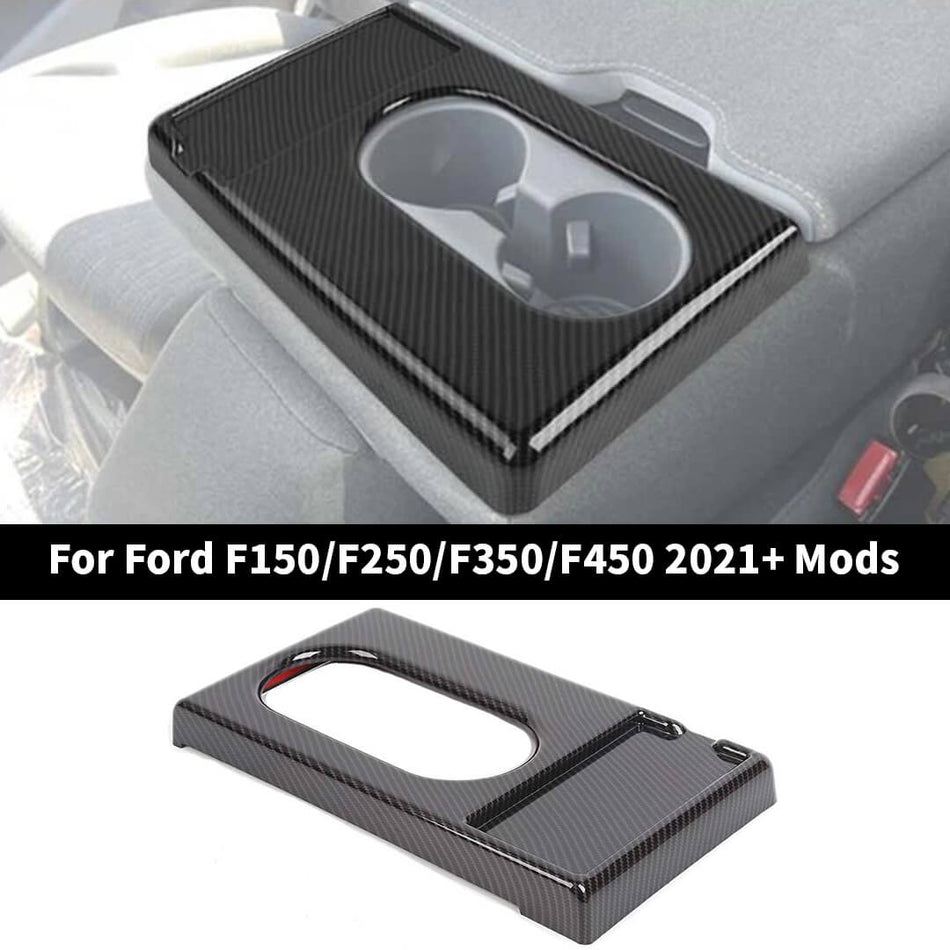 For Ford F150 (2021+) & F250/F350/F450 (2023+) Front Center Console Cup Holder Cover Trim – Fits Front Bench Seat Models Only