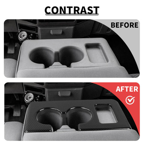 For 2008-2016 Ford F250/F350/F450/F550 Front Armrest Water Cup Holder Trim Panel Cover