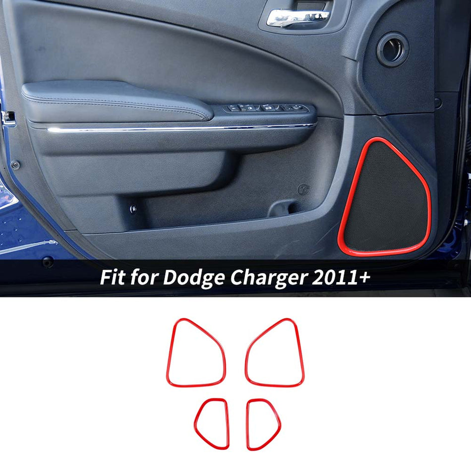 For 2011+ Dodge Charger Front /Rear Door Speaker Stereo Cover Trim