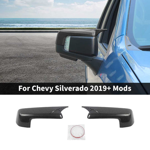 For 2019+ GMC Sierra 1500  Side Rearview Mirror Cap Cover Trim Ox Horn