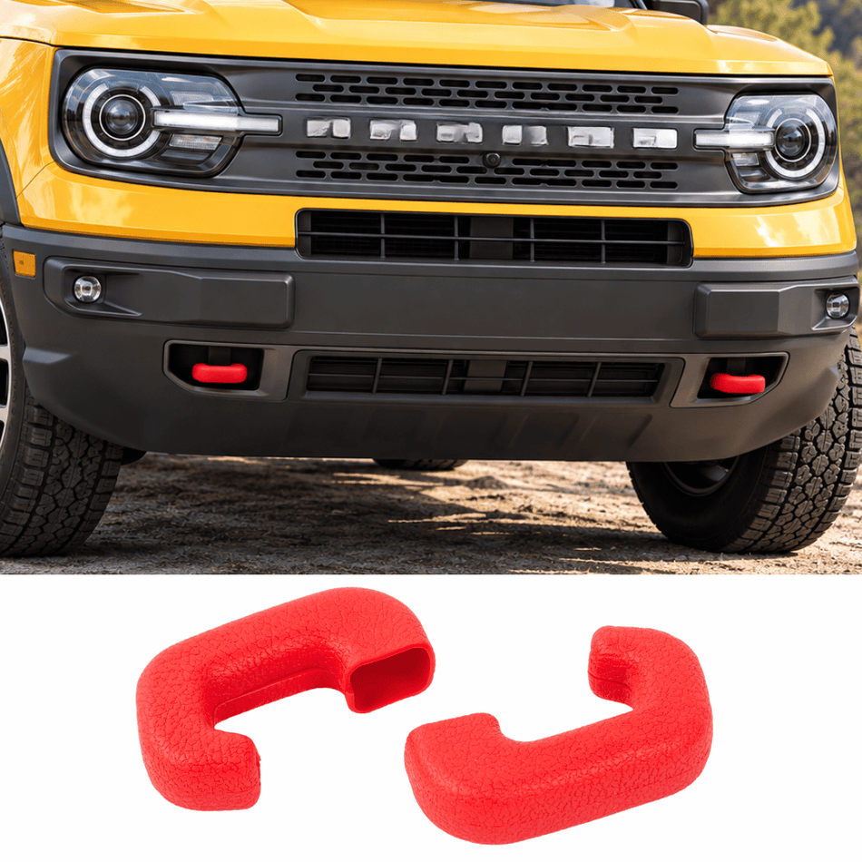 For 2021+ Ford Bronco Sport Tow Hook Cover Trim – Color Accent & Scratch Protection 2PCS