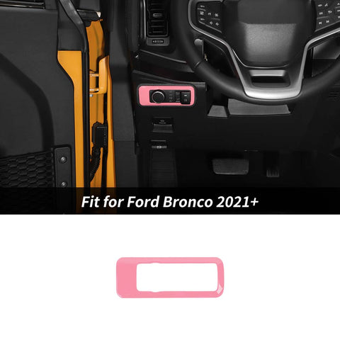 Front Control Headlight Switch Panel Cover Trim For Ford Bronco/Bronco Sport 2021+/Mustang 2024+ Accessories | CheroCar