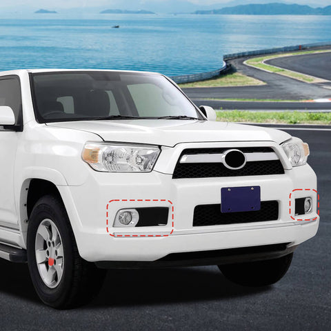 For 2010-2013 4Runner Front Bumper Side Fog Light Lamp Guard Trims Cover
