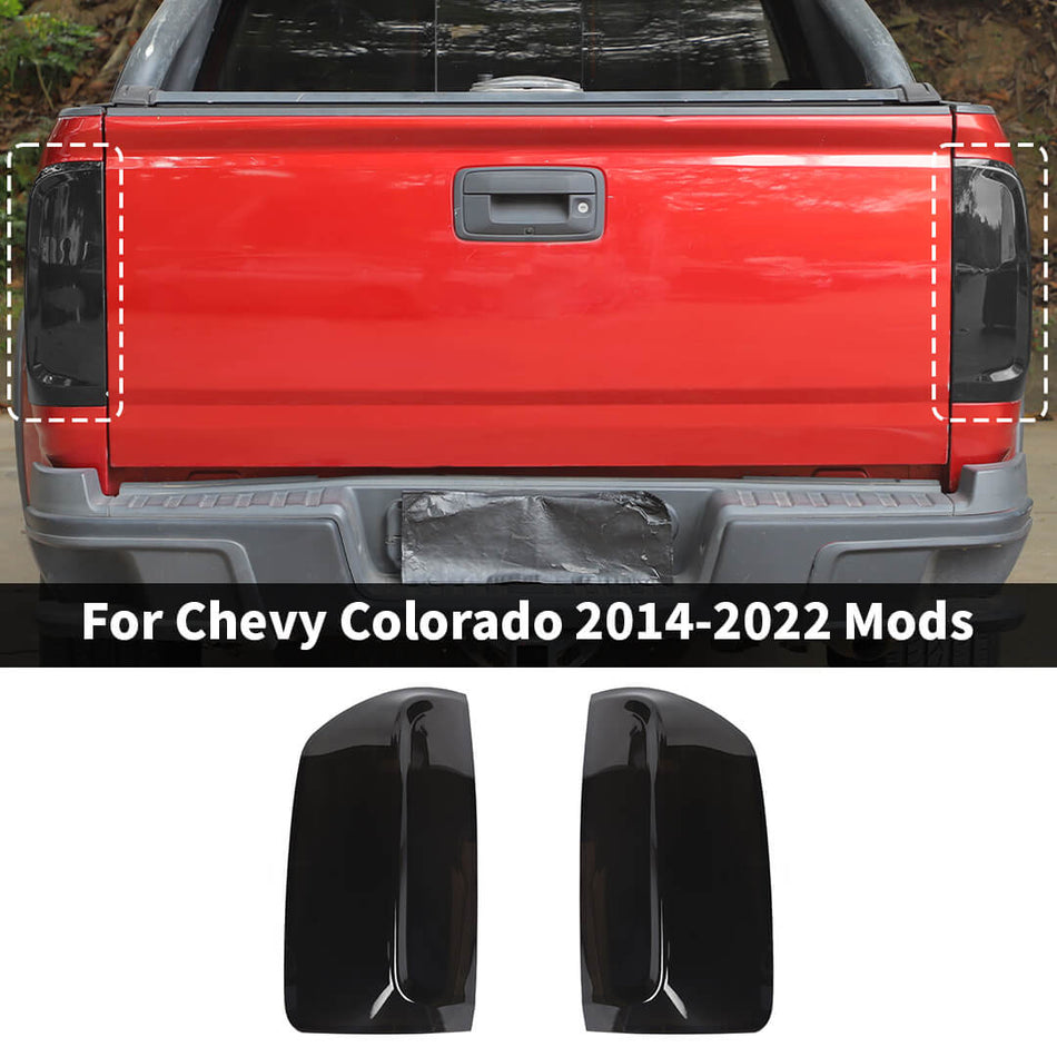 For 2014-2022 Chevy Colorado Exterior Rear Tail Light Lamp Guard Cover Trim (2 pcs)
