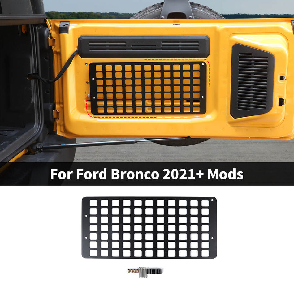 For 2021+ Ford Bronco Tailgate Rear Trunk Storage Tray Shelf Organizer Accessories