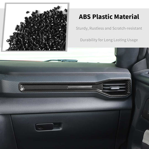 For Ford Mustang 2024+ Dashboard Vent Air Outlet Cover Kit Carbon Fiber