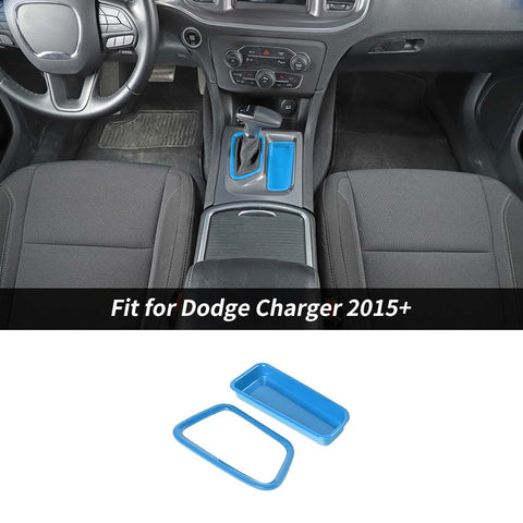 Gear Shift Trim Bezels Frame Storage Tray Box Decor For Dodge Charger 2015+ Accessories | CheroCar