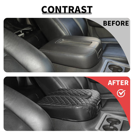 For 2007-2013 Chevy Silverado/Suburban/Avalanche/Tahoe/GMC-YUKON/SIERRA Leather Center Console Armrest Box Cover Pad Trim