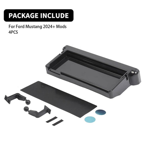 For 2024+ Ford Mustang Behind Center Console Dashboard Storage Box Phone Holder Organizer