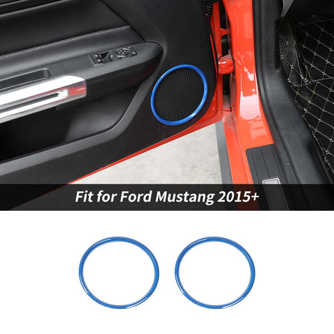 Door Speaker Horn Cover Trim Rings For Ford Mustang 2015+ Accessories | CheroCar