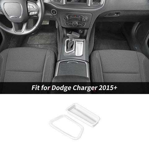 Gear Shift Trim Bezels Frame Storage Tray Box Decor For Dodge Charger 2015+ Accessories | CheroCar