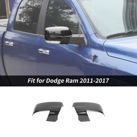 Side Rear-view Mirror Cover Trim Decor For Dodge Ram 2011-2017 Black Accessories | CheroCar